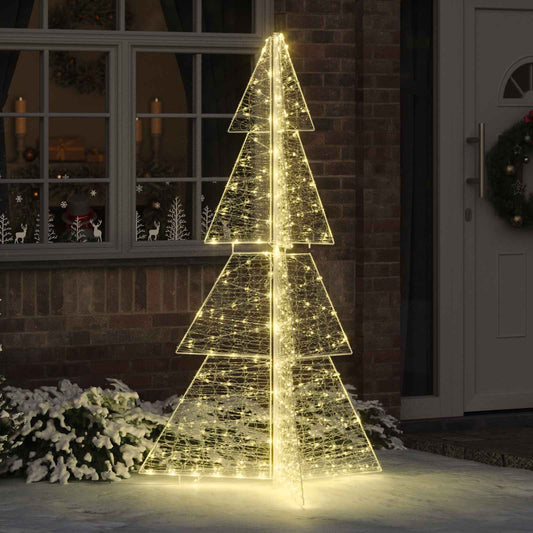 Weihnachtsbaum mit 240 LEDs Warmes Weiß 180 cm Acryl