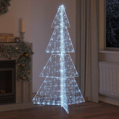 Weihnachtsbaum mit 240 LEDs Kaltweiß 180 cm Acryl