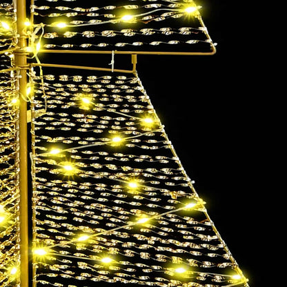 Weihnachtsbaum mit 240 LEDs Warmes Weiß 180 cm PET