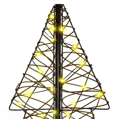 Weihnachtsbaum mit 100 LEDs Warmes Weiß 120 cm Rattan