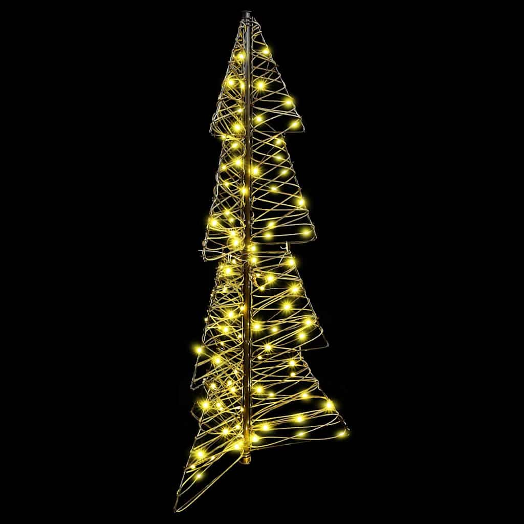 Weihnachtsbaum mit 100 LEDs Warmes Weiß 120 cm Rattan