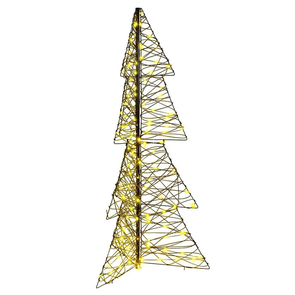 Albero di Natale con 160 LED bianco caldo, 150 cm, rattan