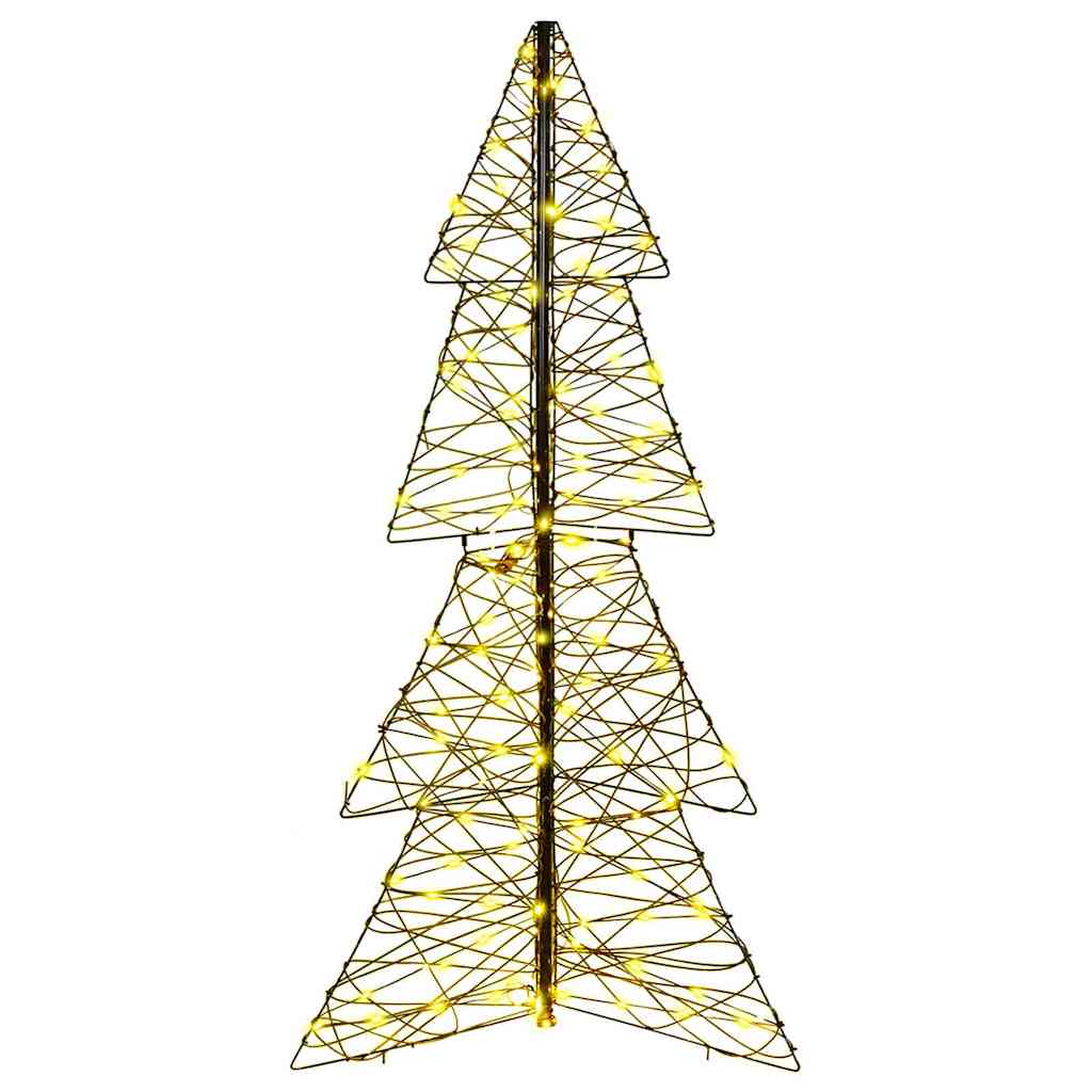 Albero di Natale con 160 LED bianco caldo, 150 cm, rattan