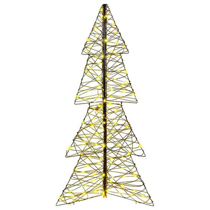 Albero di Natale con 160 LED bianco caldo, 150 cm, rattan