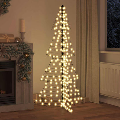 Albero di Natale con 240 LED bianco caldo, 180 cm, rattan