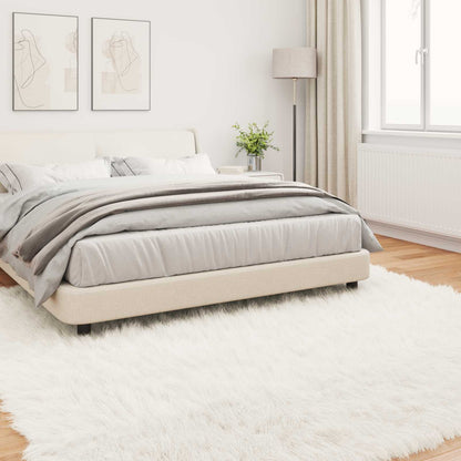 Kunstschaffell Teppich Tafalla Weiß 200 x 200 cm Polyester