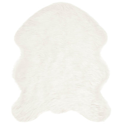 Kunstschaffell Teppich Tafalla Weiß 50 x 80 cm Polyester