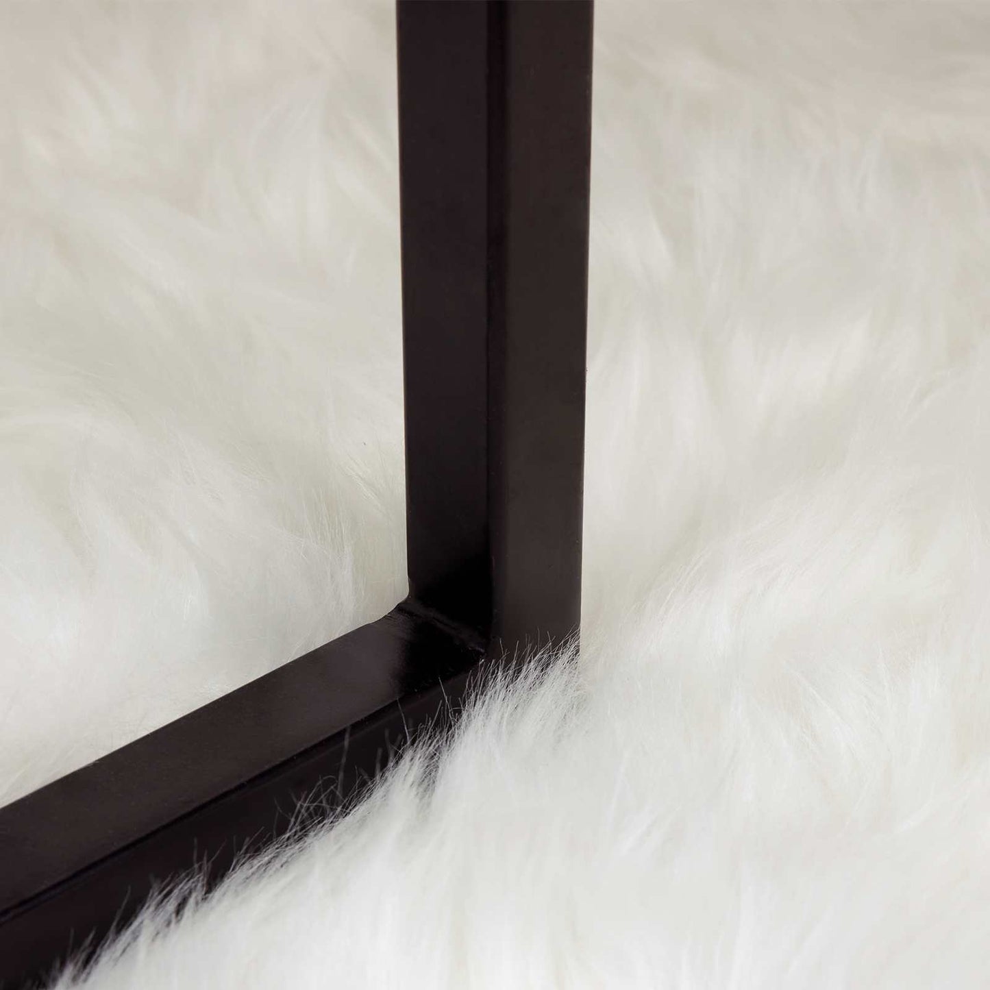 Kunstschaffell Teppich Tafalla Weiß 80 x 120 cm Polyester