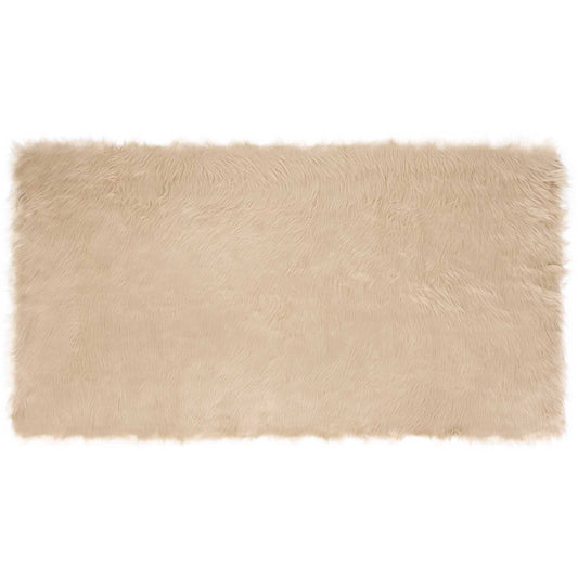 Kunstschaffell Teppich Tafalla Beige 80 x 150 cm Polyester