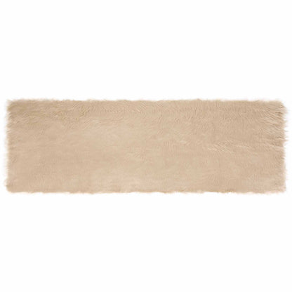 Kunstschaffell Teppich Tafalla Beige 80 x 250 cm Polyester