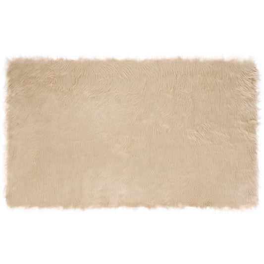 Kunstschaffell Teppich Tafalla Beige 100 x 200 cm Polyester