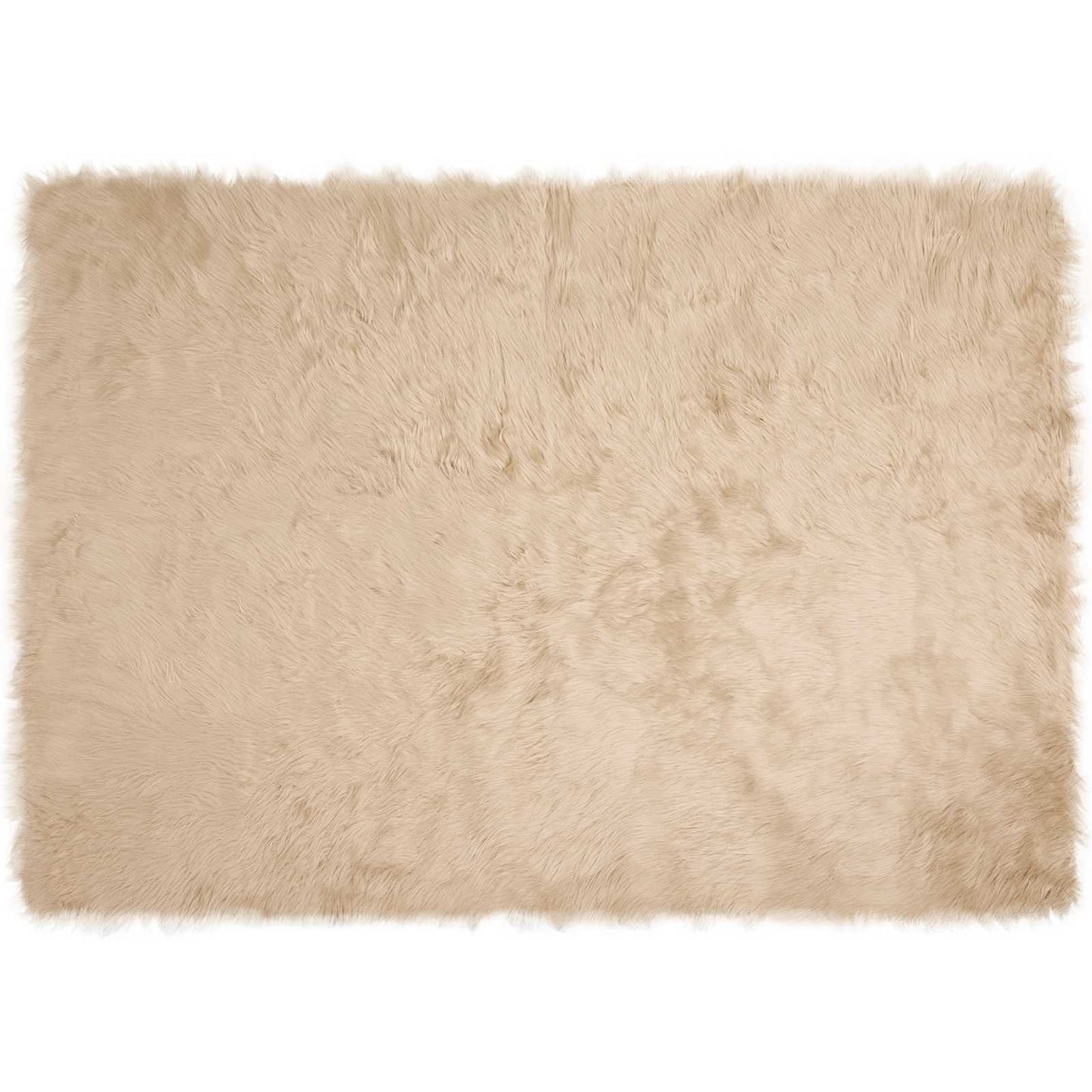 Kunstschaffell Teppich Tafalla Beige 140 x 200 cm Polyester