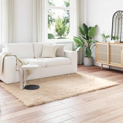 Kunstschaffell Teppich Tafalla Beige 160 x 230 cm Polyester