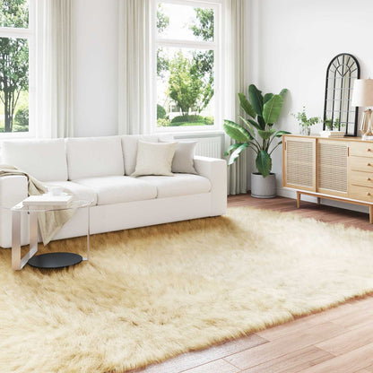 Kunstschaffell Teppich Tafalla Creme 200 x 280 cm Polyester