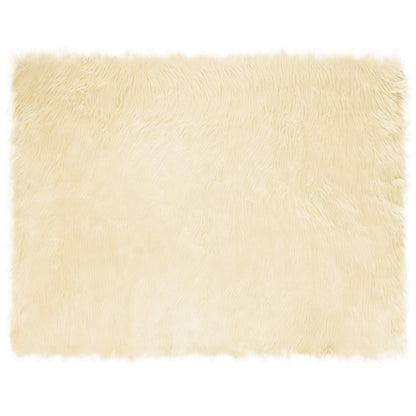 Kunstschaffell Teppich Tafalla Creme 240 x 340 cm Polyester