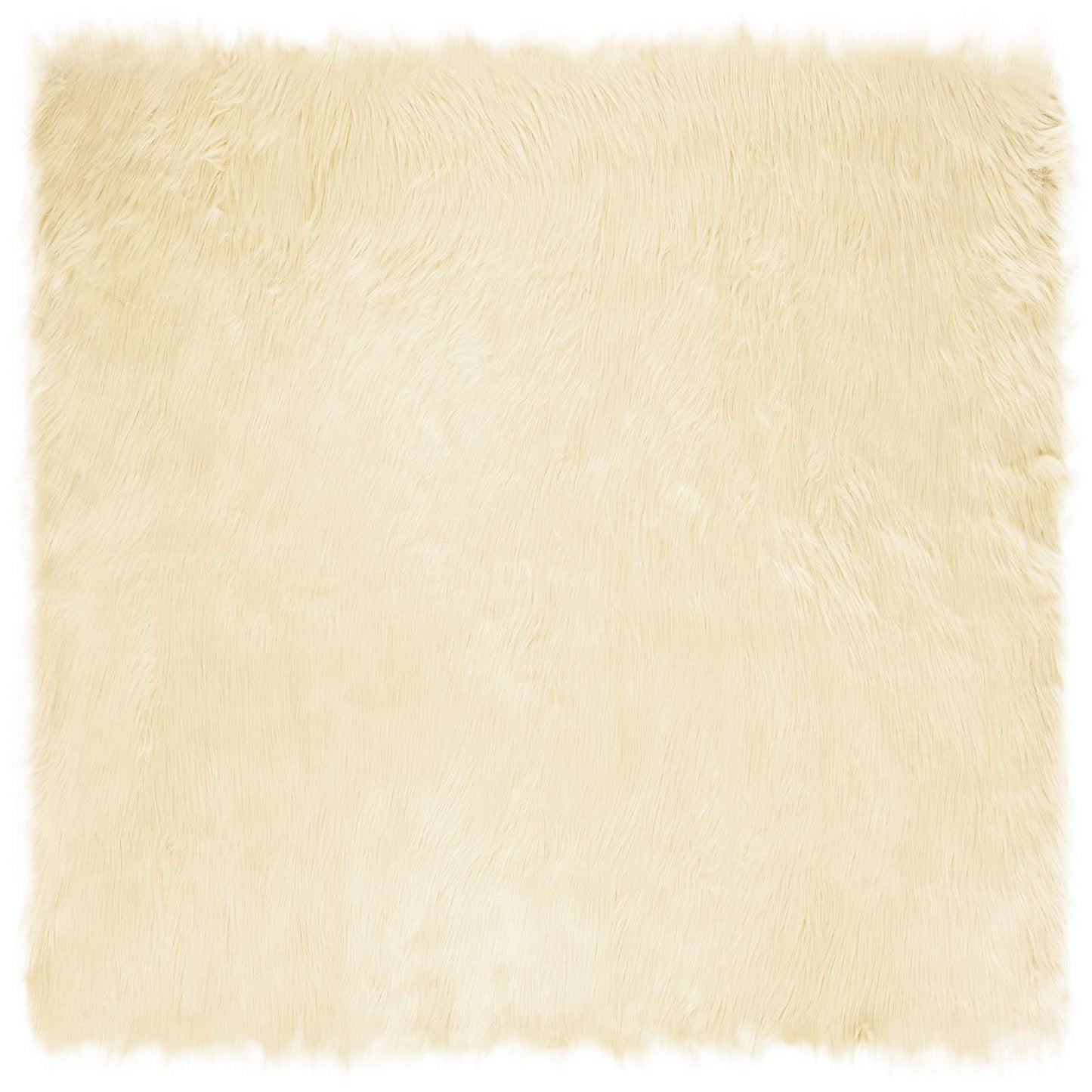 Kunstschaffell Teppich Tafalla Creme 160 x 160 cm Polyester