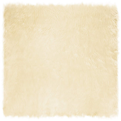 Kunstschaffell Teppich Tafalla Creme 160 x 160 cm Polyester