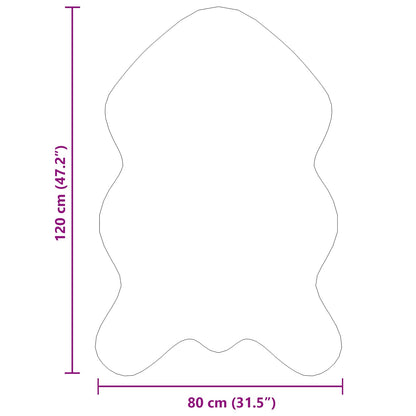 Kunstschaffell Teppich Tafalla Grau 80 x 120 cm Polyester