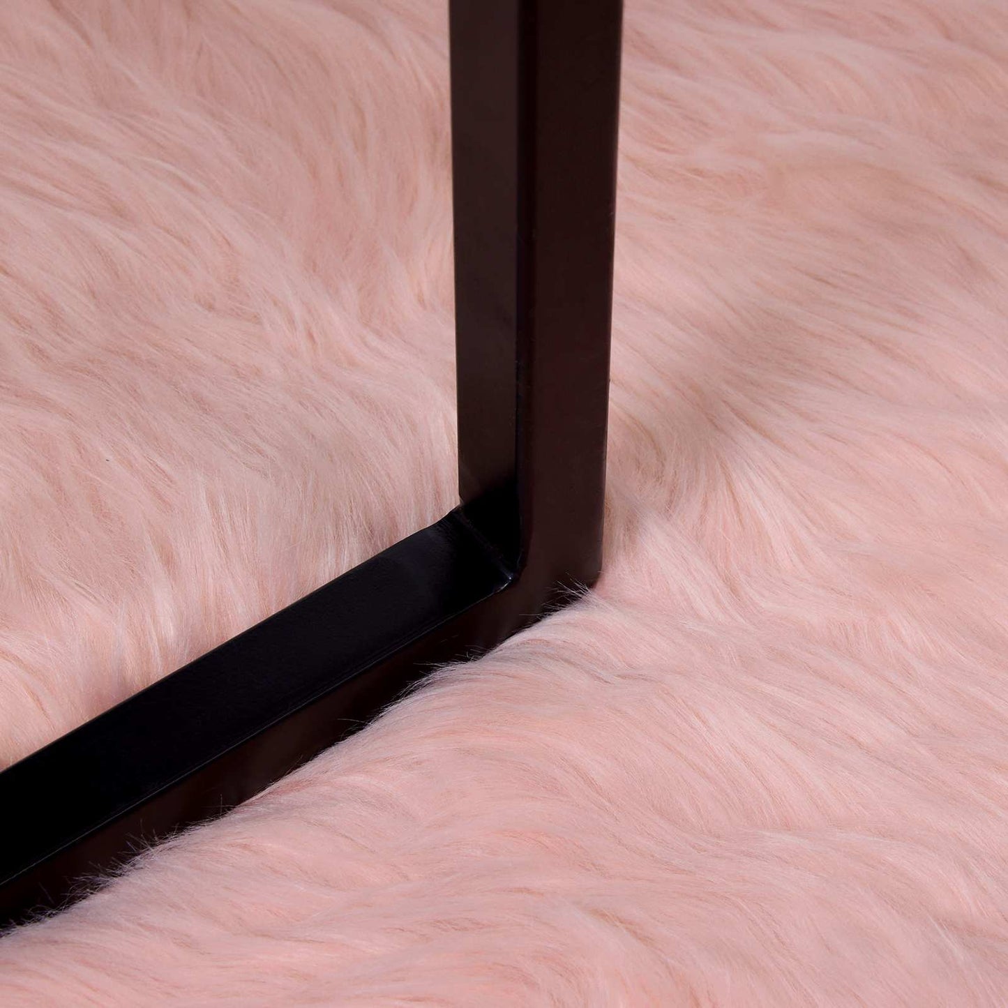 Kunstschaffell Teppich Tafalla Rosa Ø 160 cm Polyester