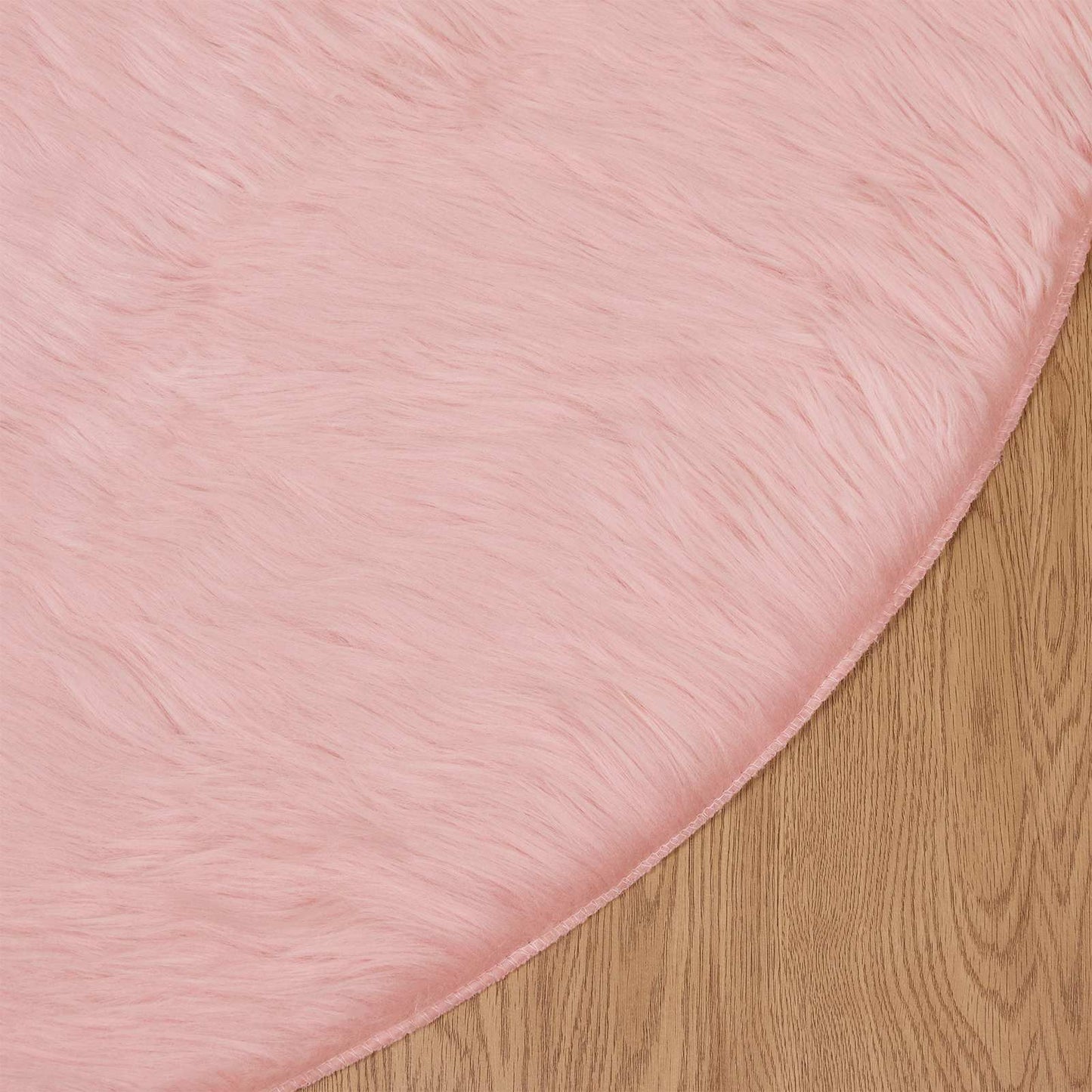 Kunstschaffell Teppich Tafalla Rosa Ø 200 cm Polyester