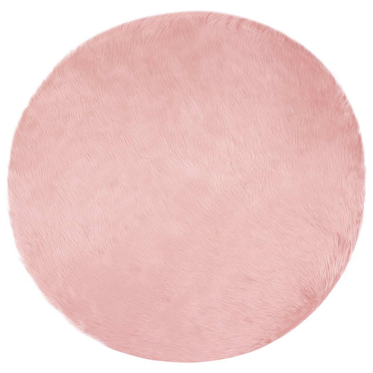 Kunstschaffell Teppich Tafalla Rosa Ø 200 cm Polyester