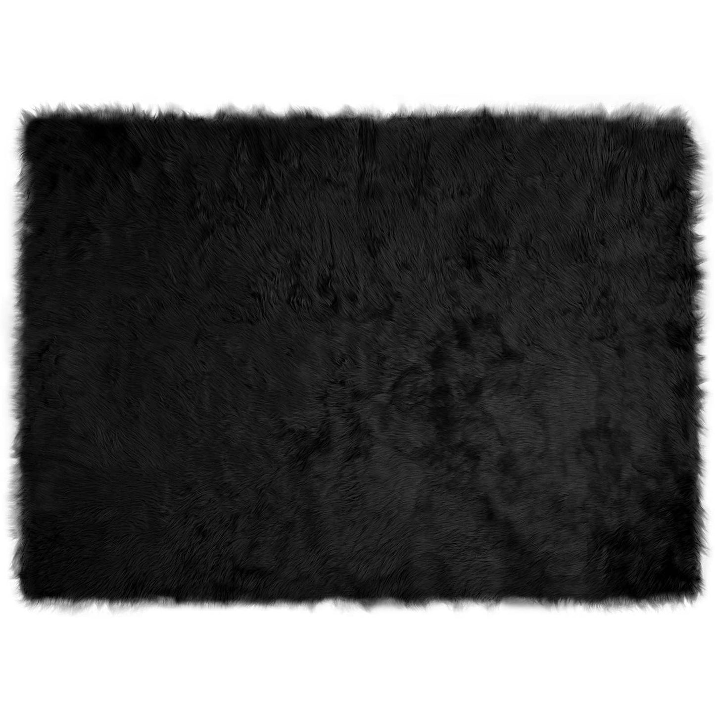 Kunstschaffell Teppich Tafalla Schwarz 120 x 170 cm Polyester