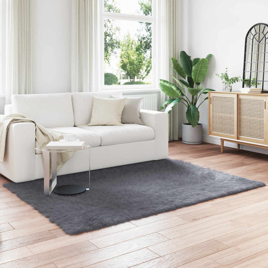 Kunstschaffell Teppich Tafalla Anthrazit 140 x 200 cm Polyester