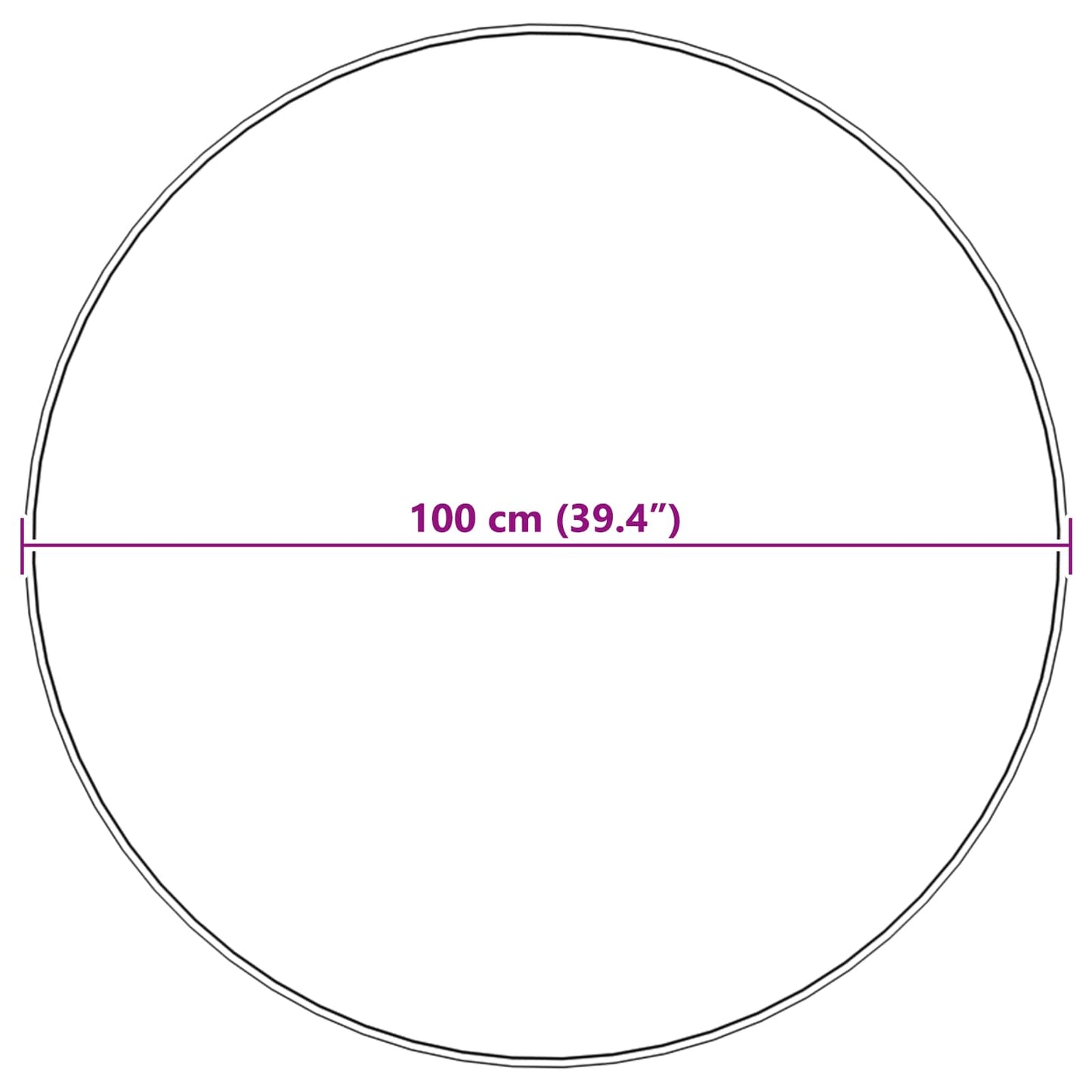 Kunstschaffell Teppich Tafalla Anthrazit Ø 100 cm Polyester