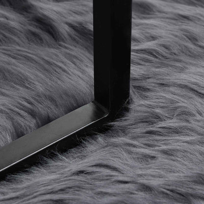 Kunstschaffell Teppich Tafalla Anthrazit 60 x 90 cm Polyester