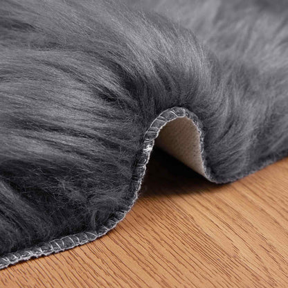Kunstschaffell Teppich Tafalla Anthrazit 60 x 90 cm Polyester