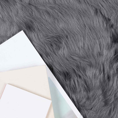 Kunstschaffell Teppich Tafalla Anthrazit 60 x 90 cm Polyester