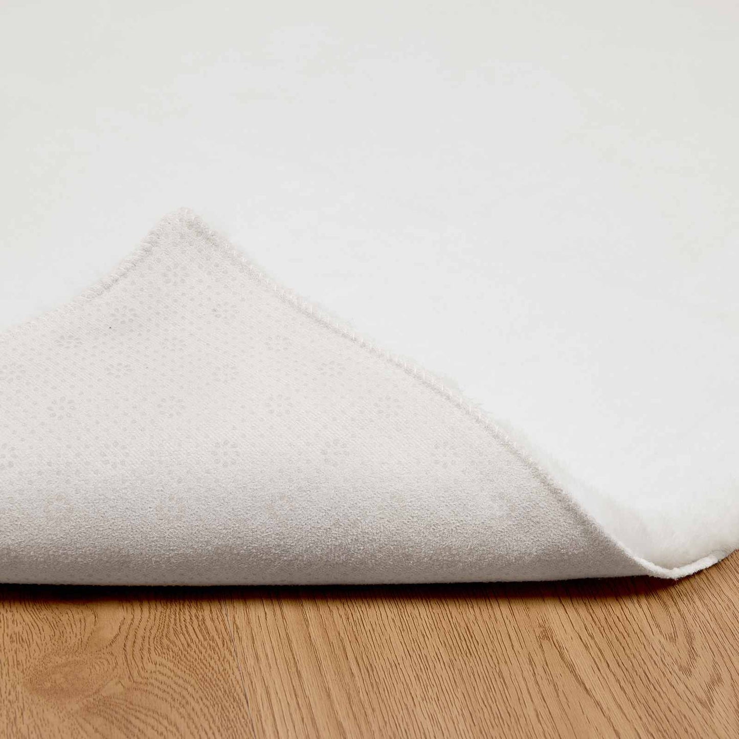 Kunstfell Hasen Teppich Olite Weiß 80 x 150 cm Polyester