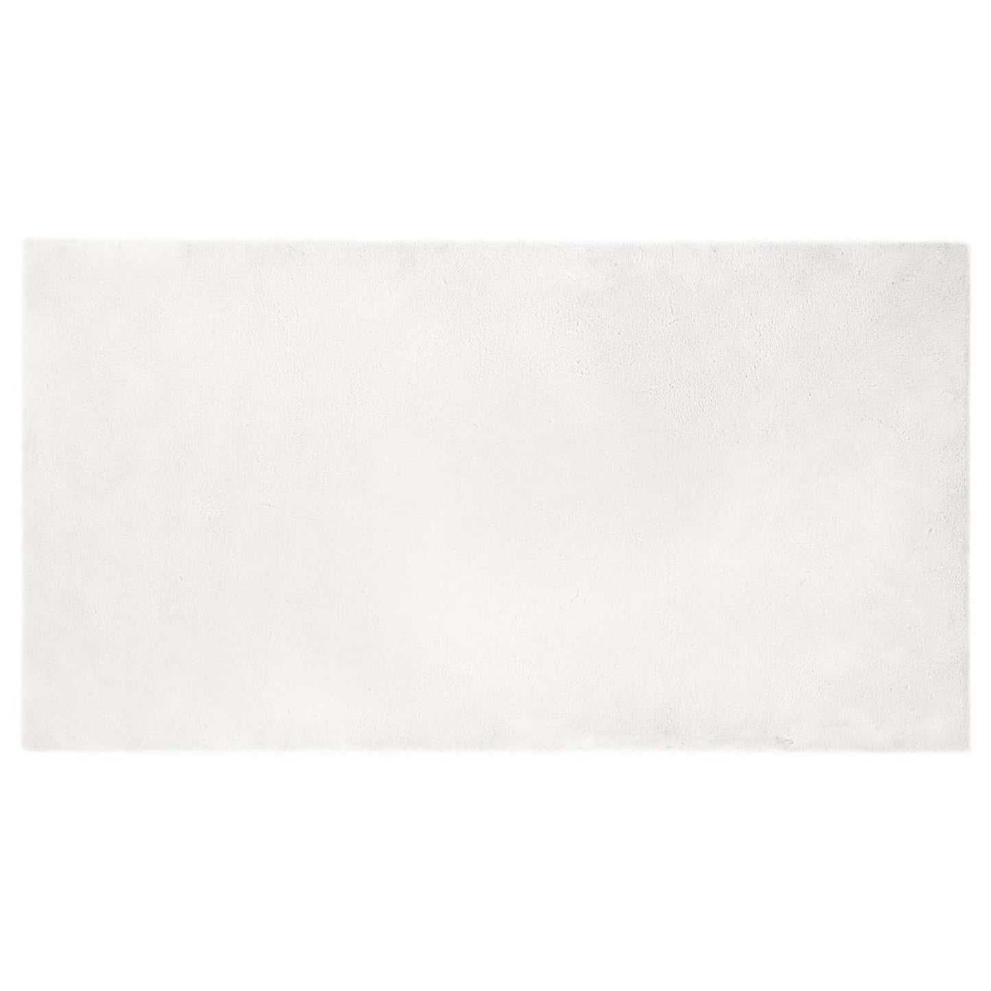 Kunstfell Hasen Teppich Olite Weiß 80 x 150 cm Polyester