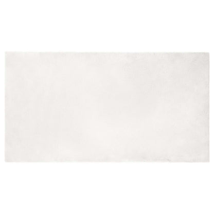 Kunstfell Hasen Teppich Olite Weiß 80 x 150 cm Polyester