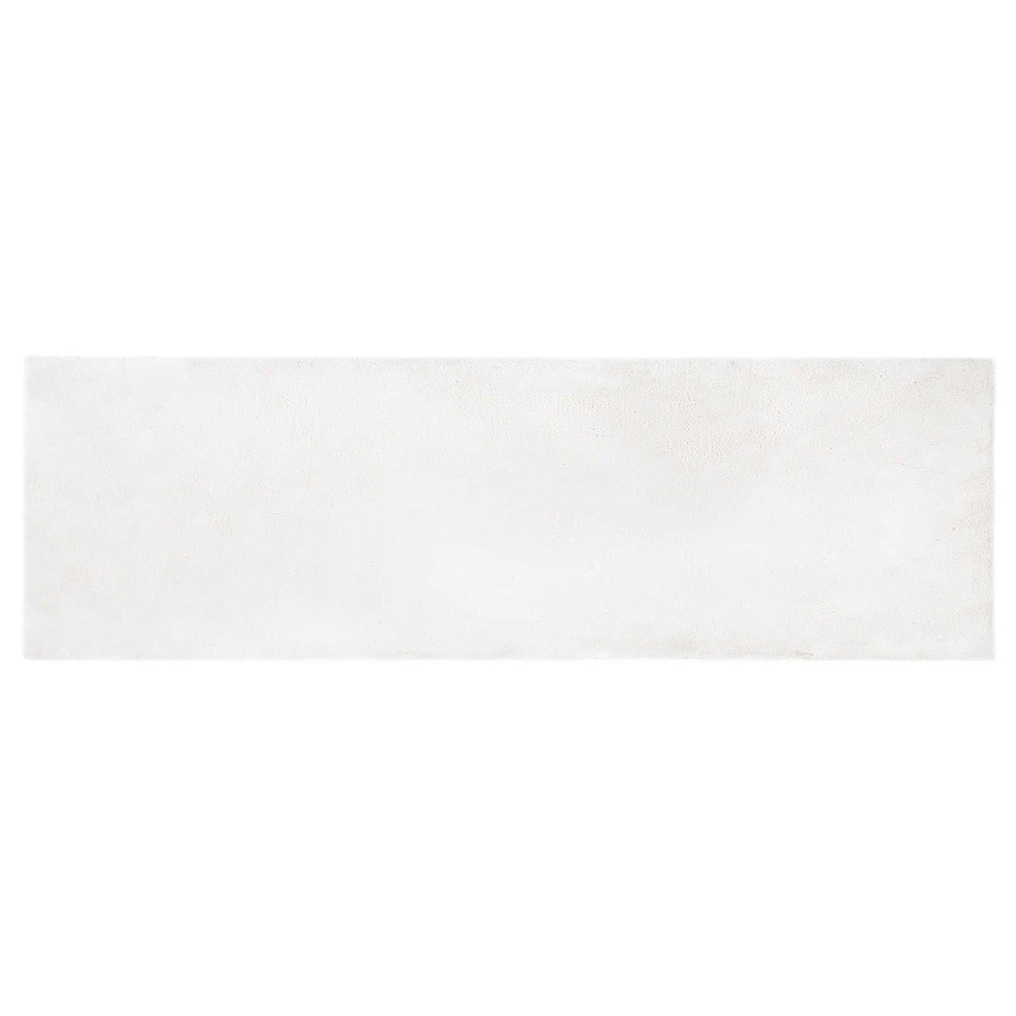 Kunstfell Hasen Teppich Olite Weiß 80 x 250 cm Polyester