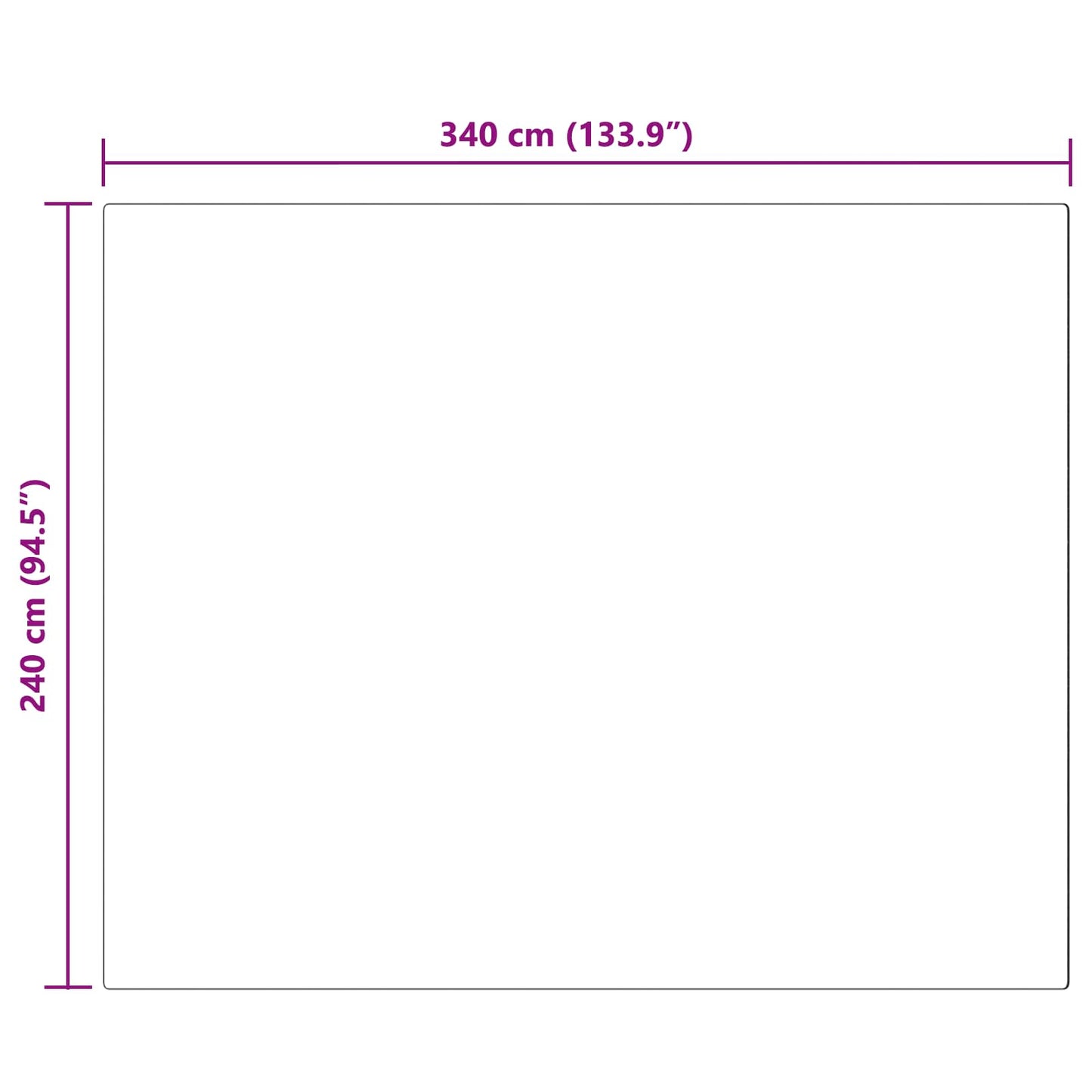 Kunstfell Hasen Teppich Olite Weiß 240 x 340 cm Polyester