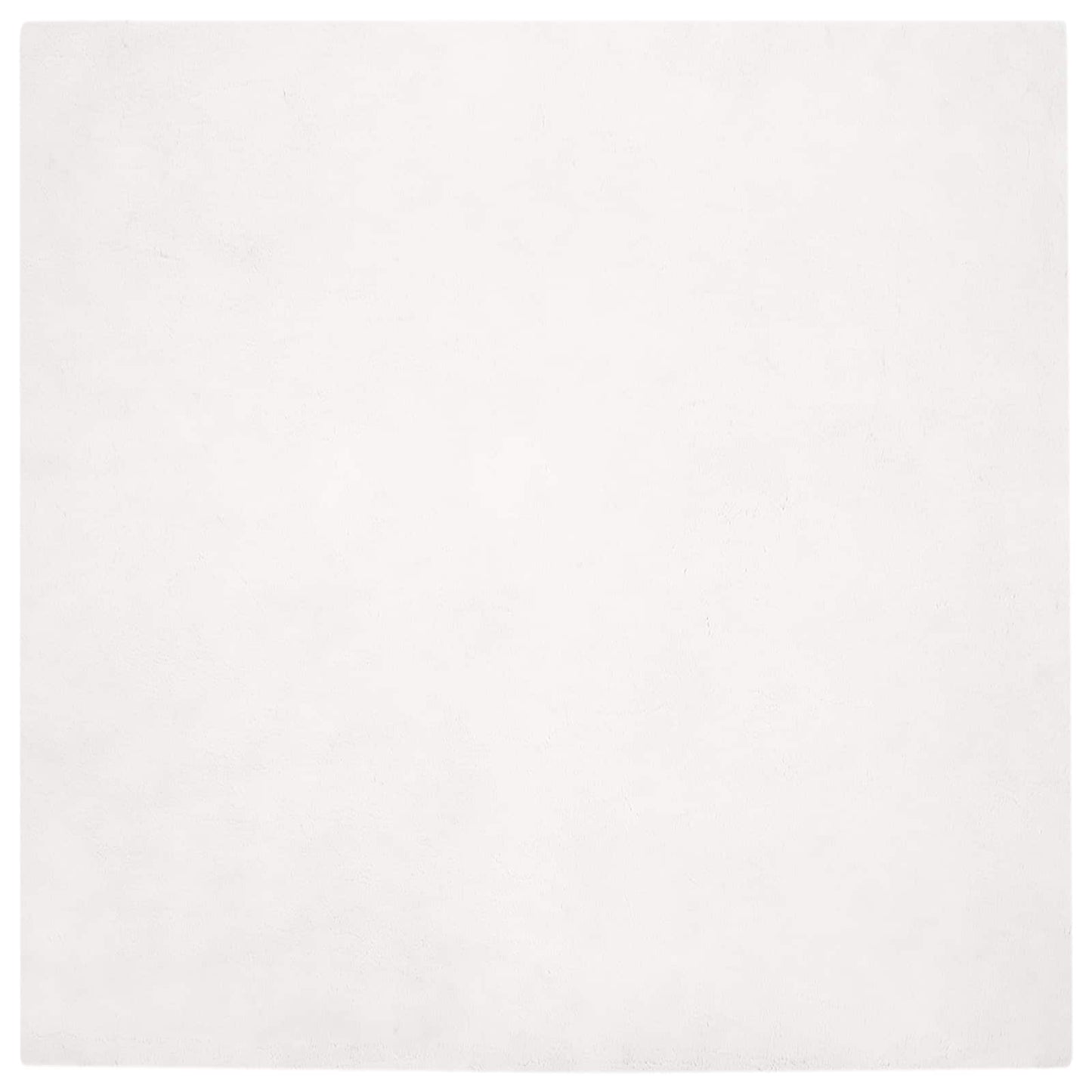 Kunstfell Hasen Teppich Olite Weiß 200 x 200 cm Polyester