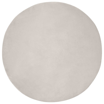 Rutschfester Kunstfellteppich Olite Beige Ø 80 cm Polyester