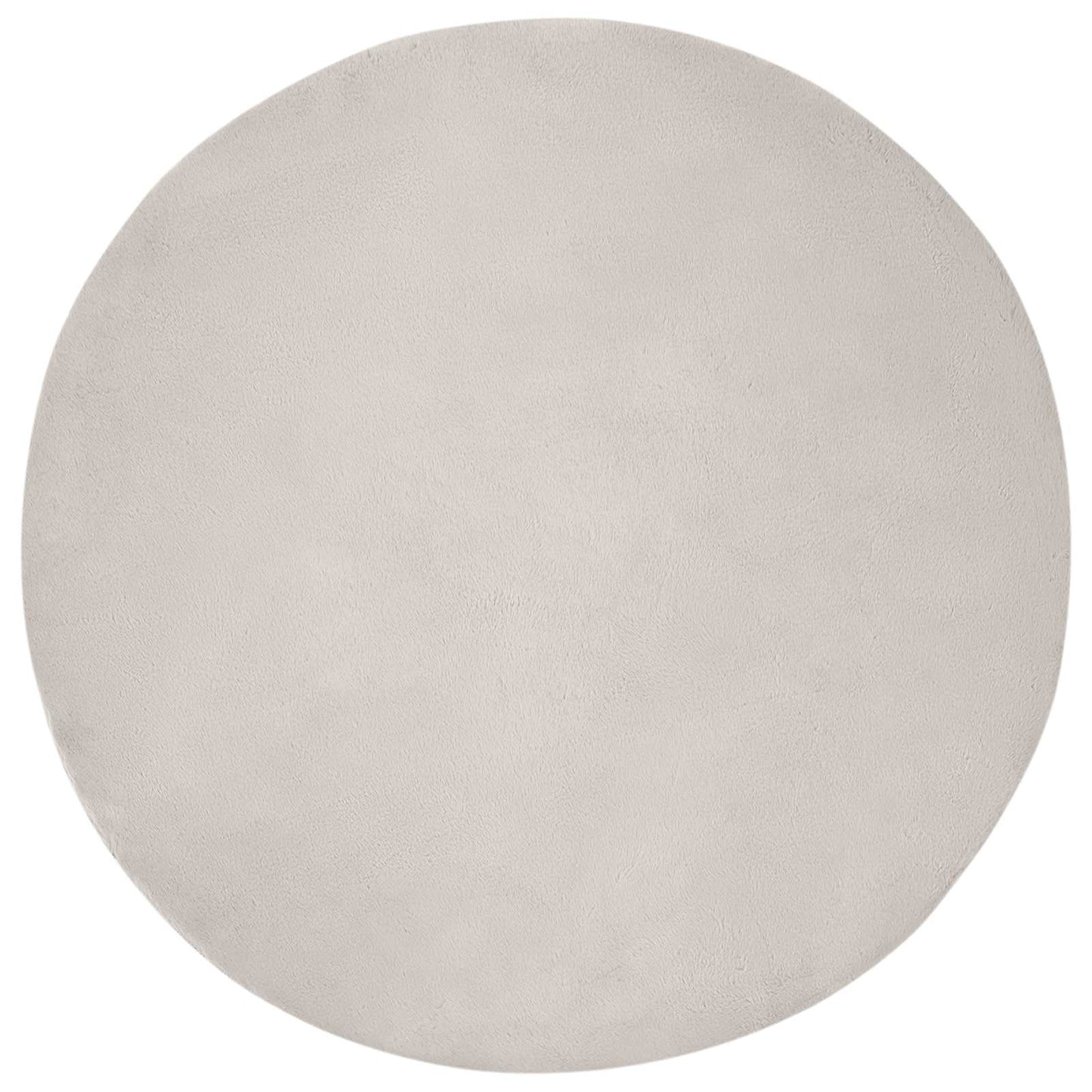 Kunstfell Hasen Teppich Olite Beige Ø 120 cm Polyester