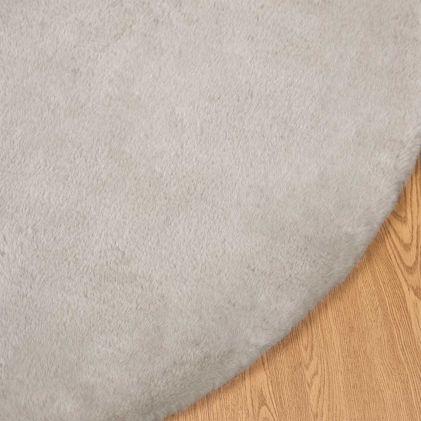 Kunstfell Hasen Teppich Olite Beige Ø 200 cm Polyester