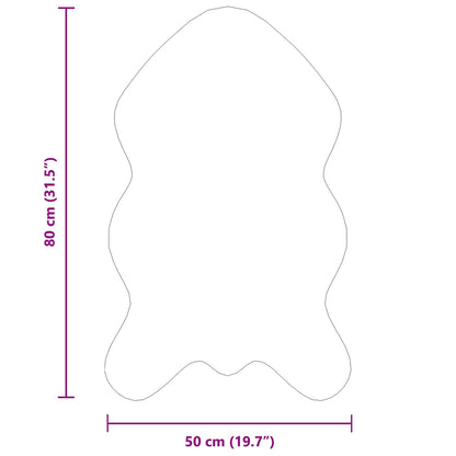 Kunstfell Hasen Teppich Olite Beige 50 x 80 cm Polyester