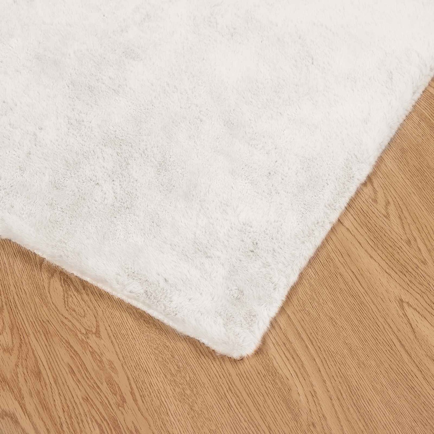 Kunstfell Hasen Teppich Olite Creme 140 x 200 cm Polyester