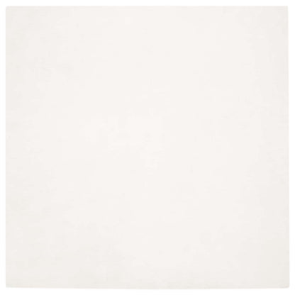 Kunstfell Hasen Teppich Olite Creme 120 x 120 cm Polyester