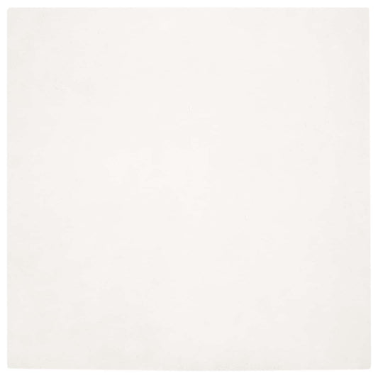 Kunstfell Hasen Teppich Olite Creme 120 x 120 cm Polyester