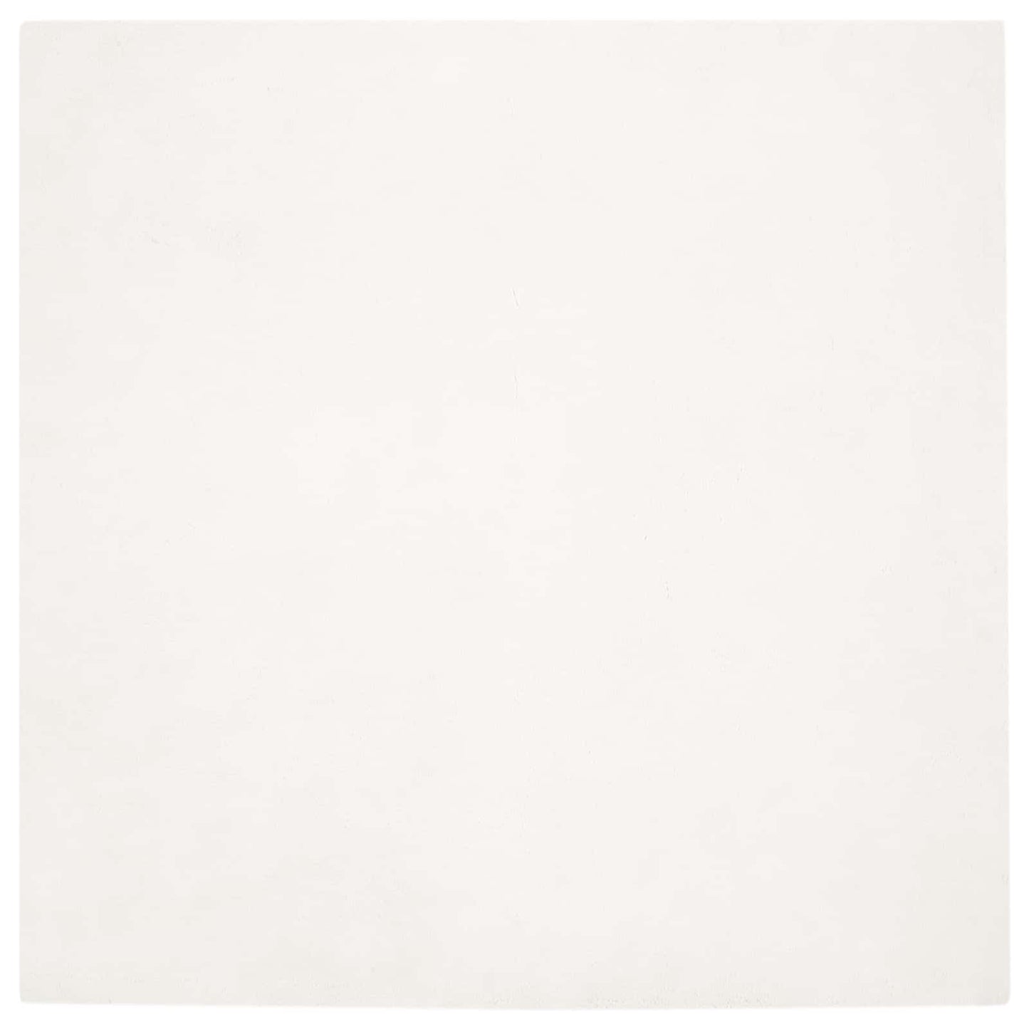 Kunstfell Hasen Teppich Olite Creme 160 x 160 cm Polyester