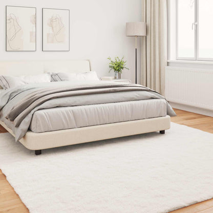 Kunstfell Hasen Teppich Olite Creme 240 x 240 cm Polyester