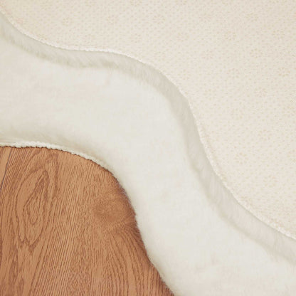 Kunstfell Hasen Teppich Olite Creme 60 x 90 cm Polyester