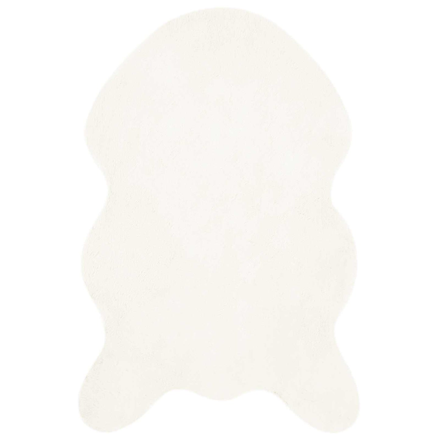 Kunstfell Hasen Teppich Olite Creme 60 x 90 cm Polyester