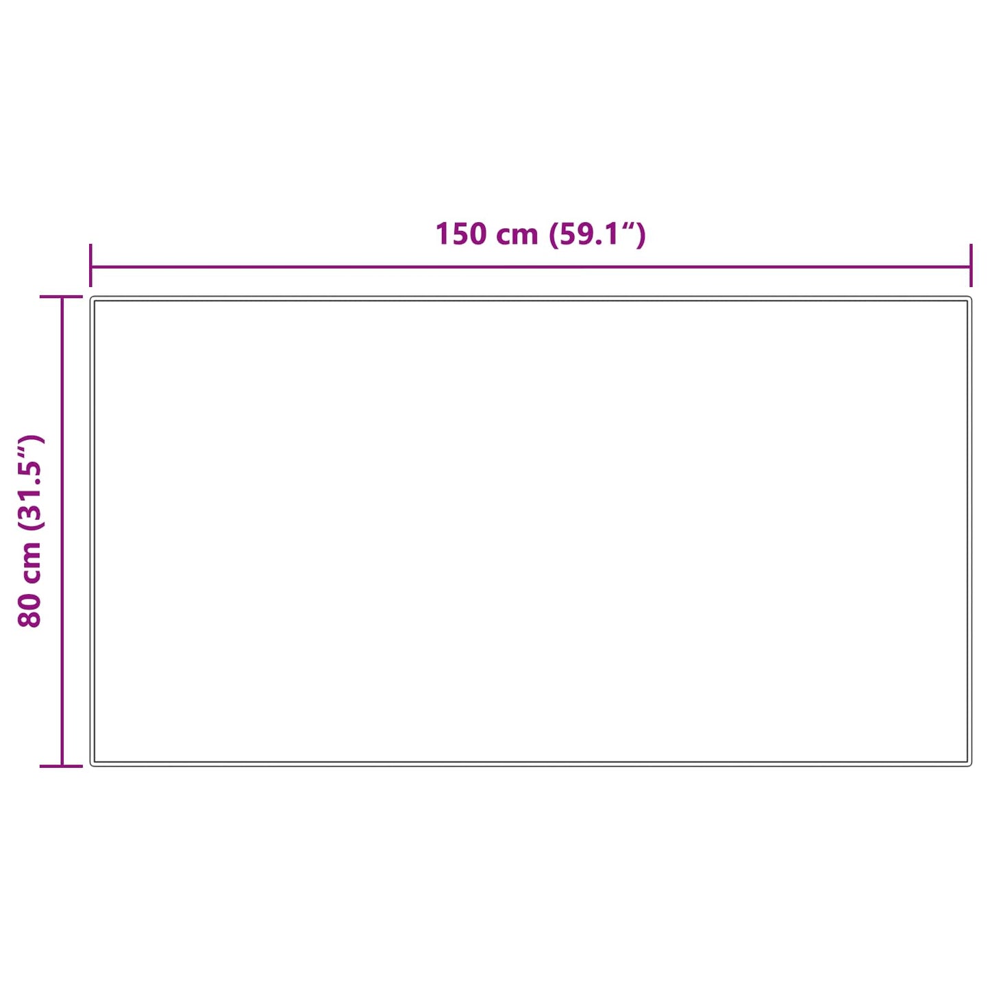 Kunstfell Hasen Teppich Olite Grau 80 x 150 cm Polyester