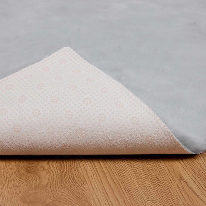 Kunstfell Hasen Teppich Olite Grau 80 x 250 cm Polyester